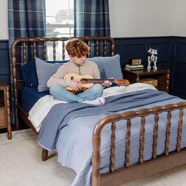 Max & Lily Jenny Full Spindle Platform Bed - On Sale - Bed Bath