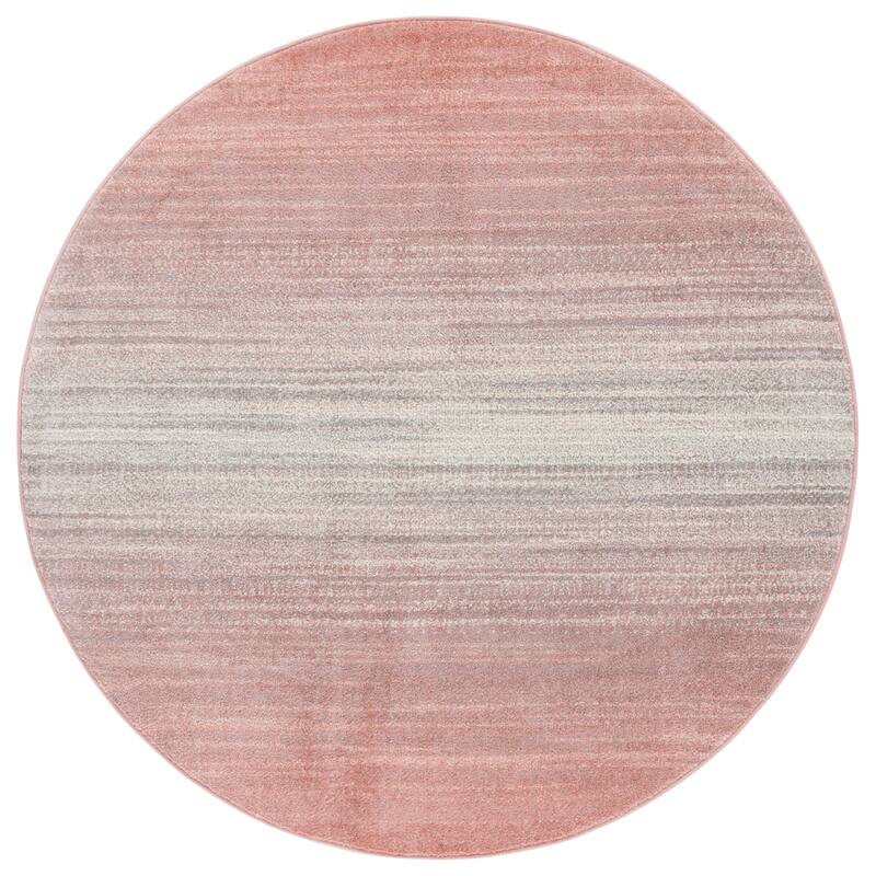 SAFAVIEH Adirondack Batul Modern Ombre Rug - 6' Round - Blush/Grey