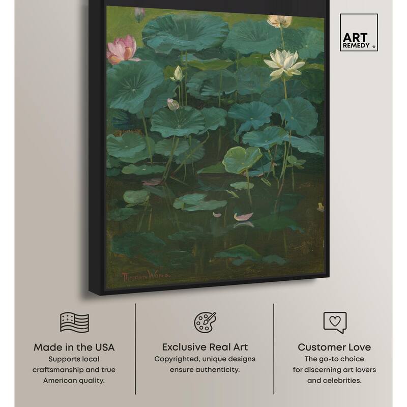Theodore Wores Lotus Canvas by Art Remedy