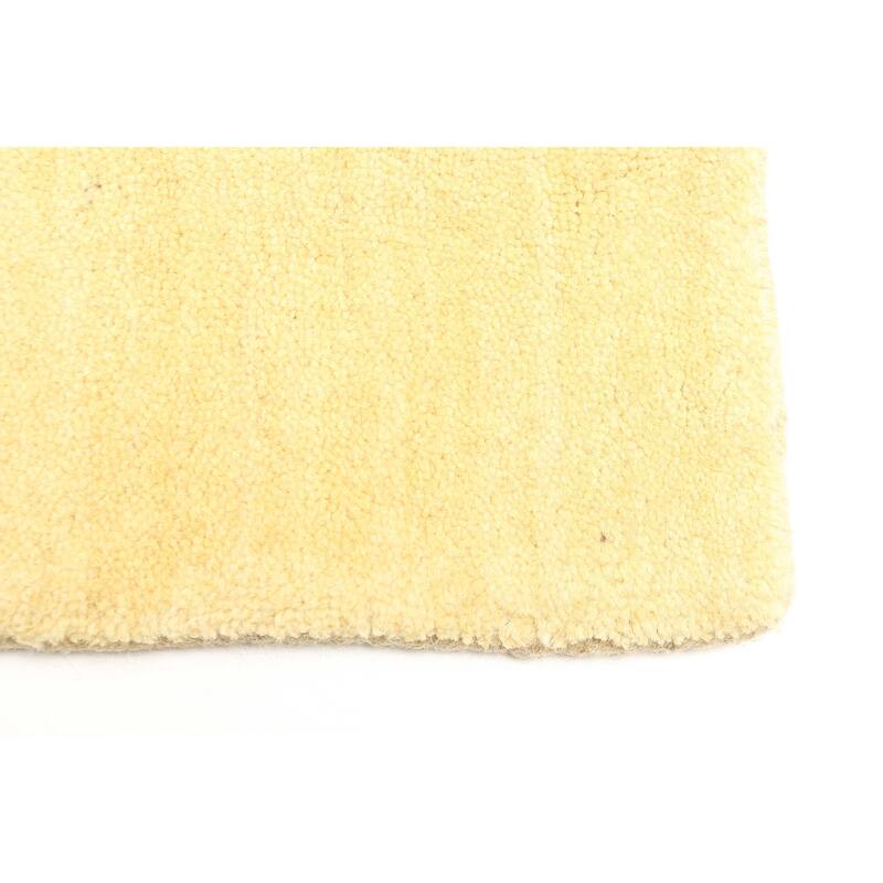 ECARPETGALLERY Hand Loomed Kashkuli Gabbeh Light Gold Wool Rug - 3'11 x 5'8