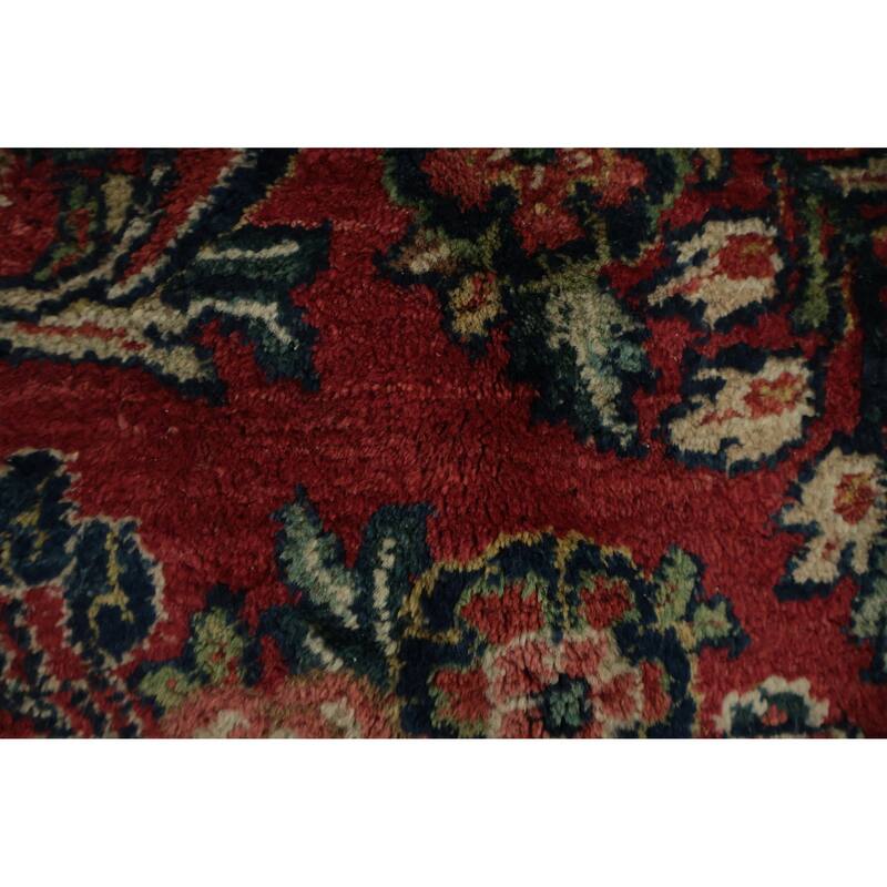 Hand Knotted Oriental 100% Wool Carpet Traditional Floral Oranges & Rust Sarouk Area Rug - 21' 3'' X 10' 7''