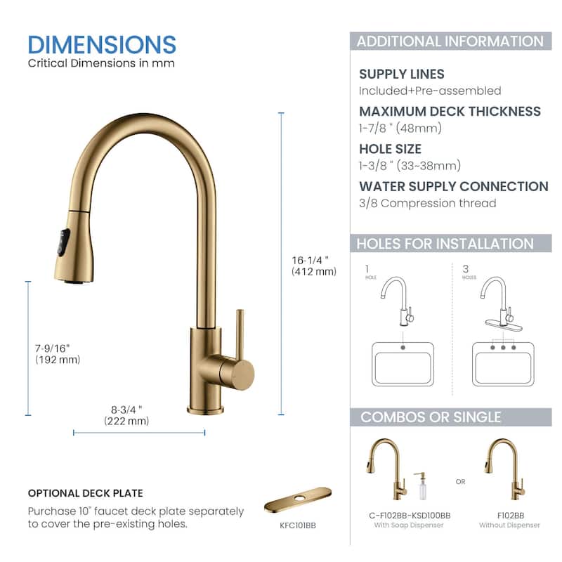 Single Handle Pull Down Kitchen Faucet
