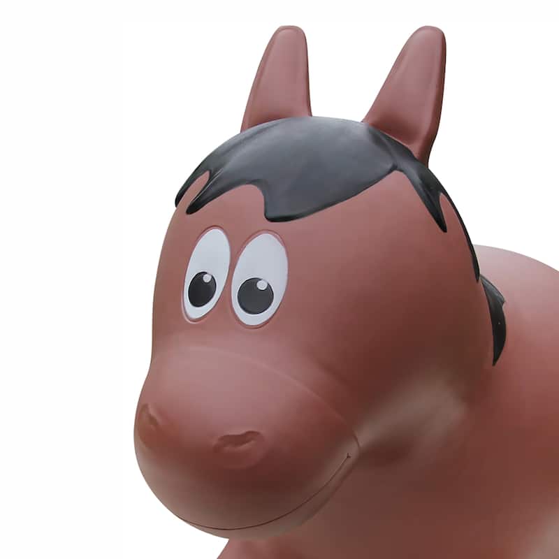 Toddler Boys and Girls Farm Hopper Bounce Toy, Brown Horse