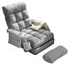 preview thumbnail 2 of 11, Adjustable Floor Chair Folding Lazy Gaming Sofa Chair with Pillow and Storage Bag Gray