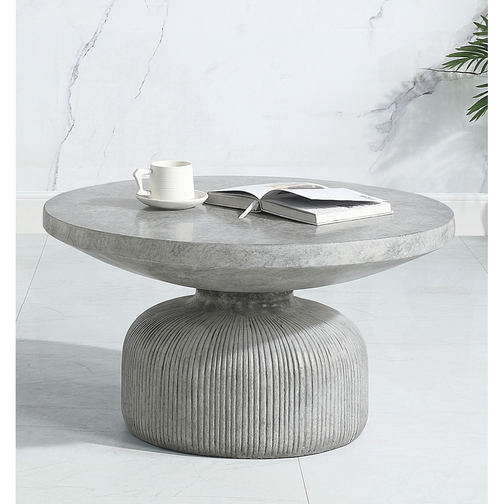 Weathered Gray Finish Coffee Tabl