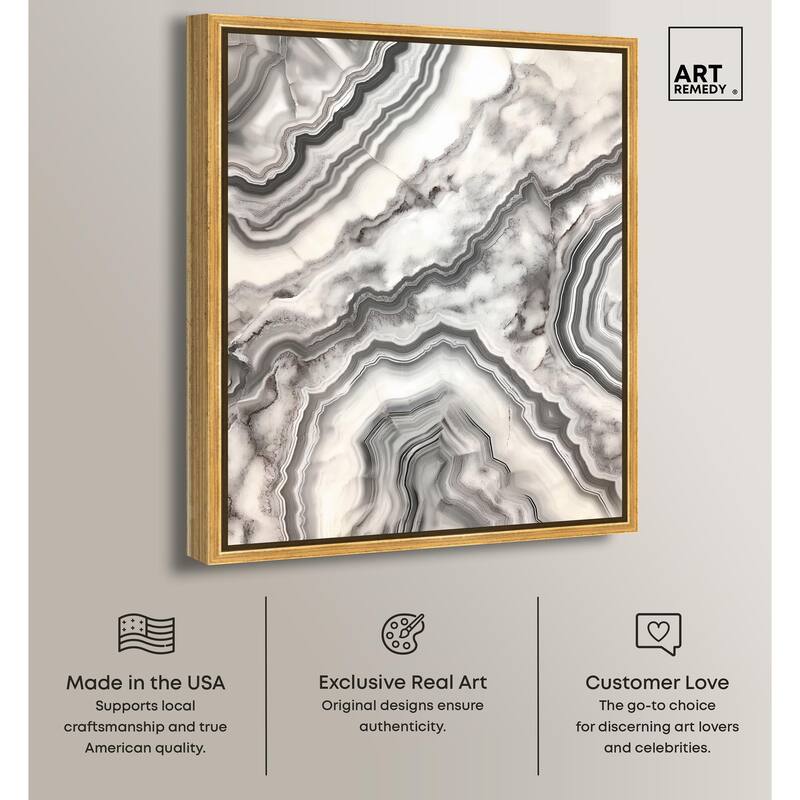 Silvered Sediment Canvas by Art Remedy