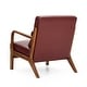 preview thumbnail 31 of 107, Glitzhome Set of 2 30.75"H Mid-Century Modern PU Leather Accent Armchairs with Rubberwood Frame - 25.75"L x 33.75"W x 30.75"H