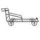preview thumbnail 8 of 22, Twin Size Metal Bed with Four Wheels, Car Shaped Bedframe with Guardrails and X-Shaped Frame Shelf, Funny Design for Kids