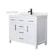 Option White / Giotto Quartz Top / Matte Black Hardware