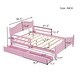 preview thumbnail 6 of 11, Full Size Wood Platform Bed with Guardrails on Both Sides and Two Storage Drawers for Home