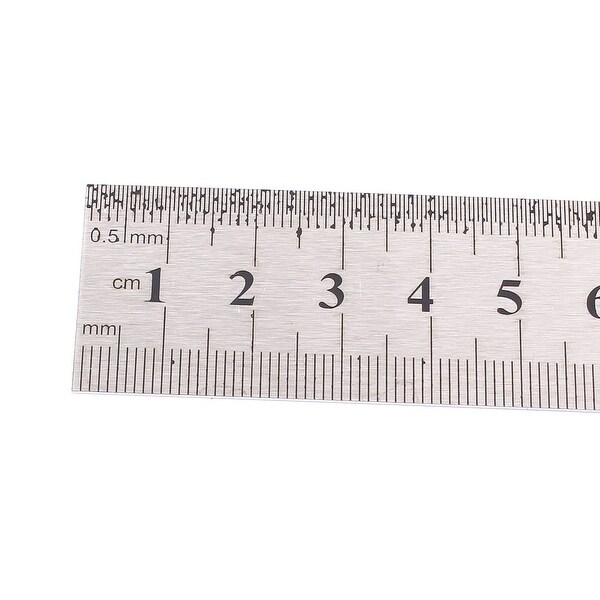 Carpenter 8 Inch 20cm Double Sides Metric Straight Ruler Measuring Tool 2 Pcs