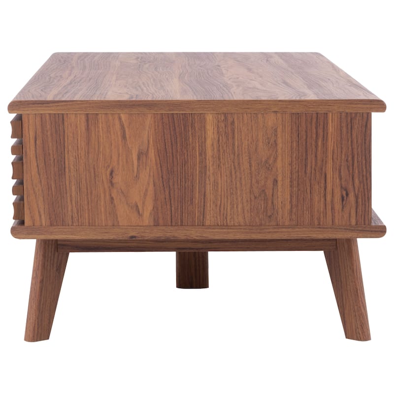SAFAVIEH Rori Mid-Century 1-Shelf Walnut Coffee Table - 46" W x 23" D x 16" H