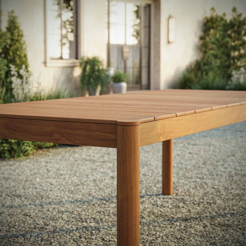 Eleni 89-Inch Outdoor Patio Teak Wood Dining Table