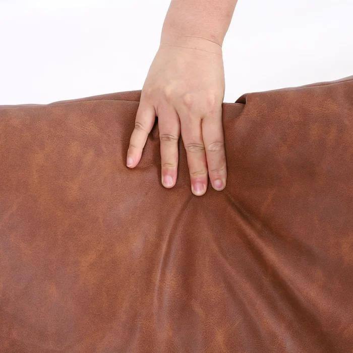 PU Leather Armchair, Modern Retro Leisure Reading Accent Chair with Soft Cushion and Mental Frame for Living Room, Office