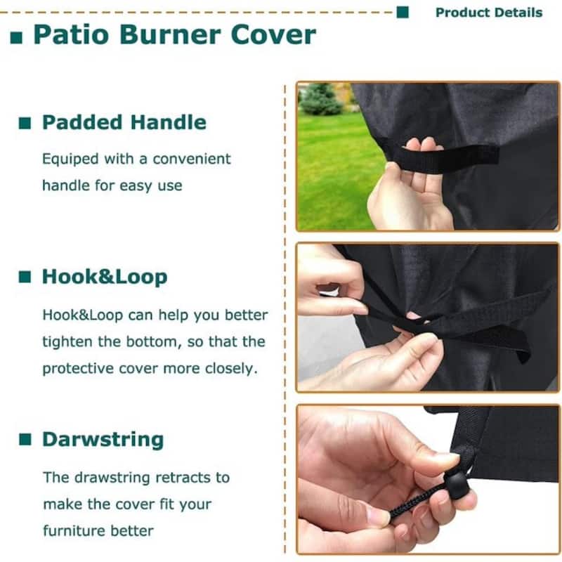 Heavy Duty Patio Stove Burner Covers Outdoor Grill Cover Suitable for Camp Chef 2 Burners Stove - 33"x 16"x 20"