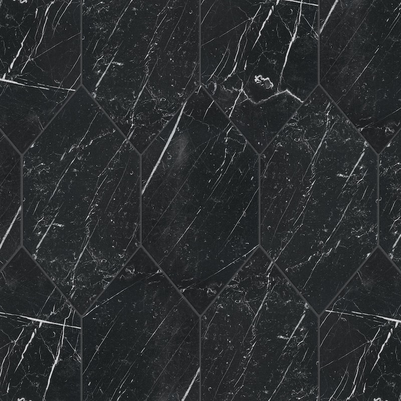 Merola Tile Timeless Marquina Kayak 6-1/2" x 12-1/2" Porcelain Floor and Wall Tile