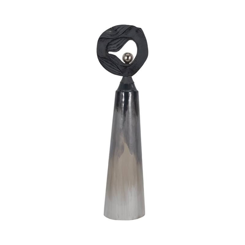 Sagebrook Home Modern Aluminum & Iron Decorative Vase - Sleek Contemporary Metal Accent