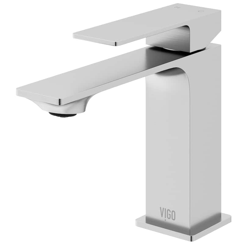 VIGO Dunn 6" H Single Handle Single Hole Bathroom Faucet
