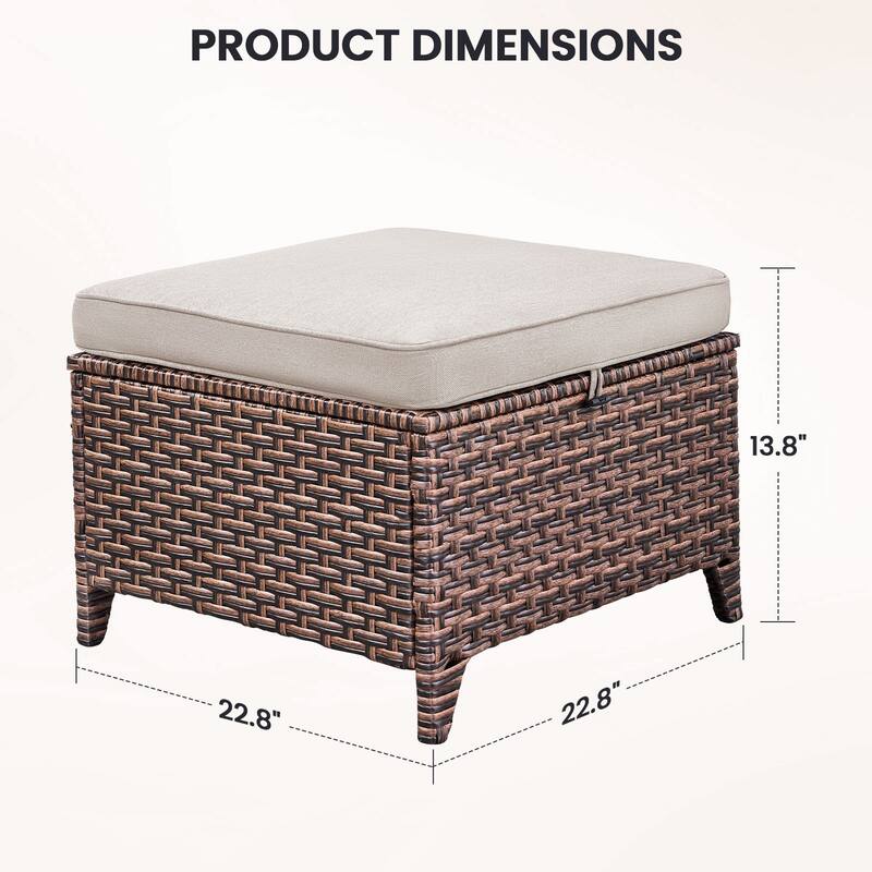 Pocassy Outdoor Sofa Swivel Chairs Patio Chair Funiture Set