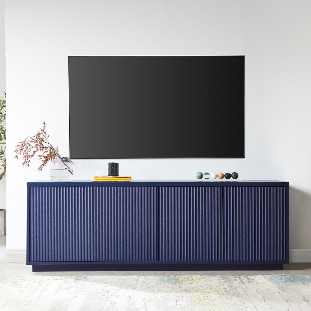 Navy blue shop media console