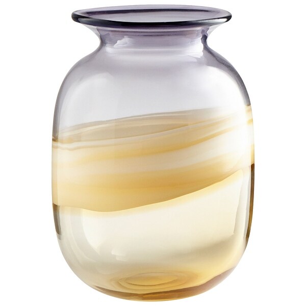 Cyan Design 09188 Dawn On The Horizon 8" Diameter Glass Vase - Amber / Purple