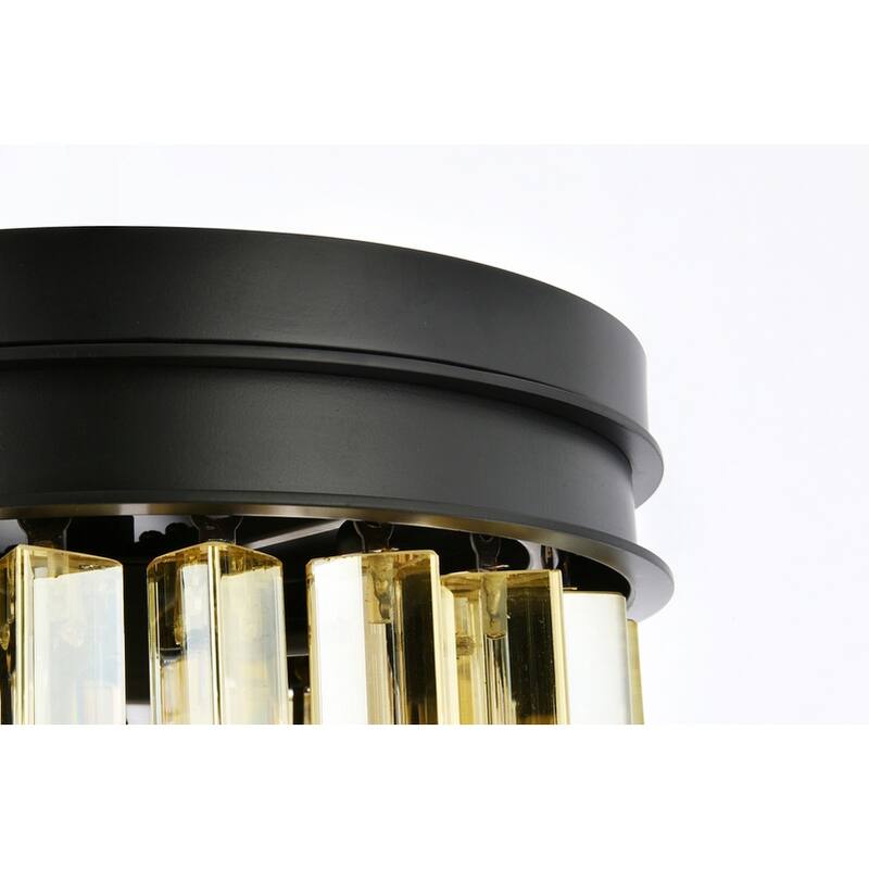 Royce Edge 3-Light Matte Black Flush Mount