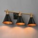 preview thumbnail 21 of 19, 1/2/3/4-Light Modern Black Gold Bathroom Vanity Lights Linear Metal Wall Sconces for Powder Room