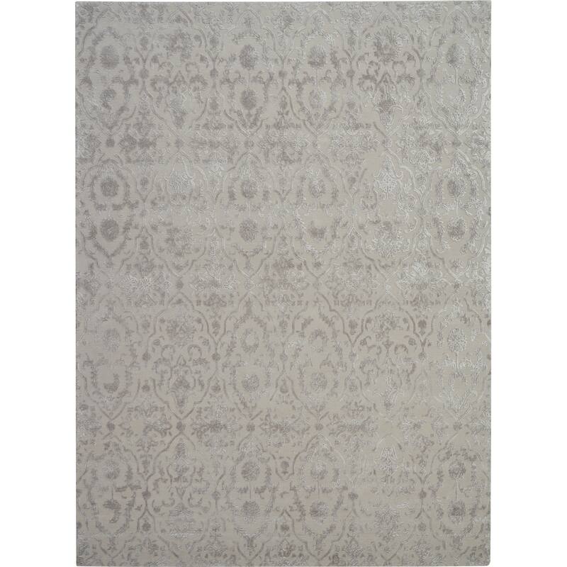Nourison Opaline Damask Area Rug - 7'9" x 9'9" - Taupe - Rectangle