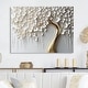 preview thumbnail 1 of 4, Designart "White Orchid Tree Garden Of Branches IV" Tree Floral Metal Wall Art Print On Metal