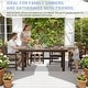 preview thumbnail 83 of 94, 6-Piece HDPE Outdoor Dining Table Sets with Umbrella Hole - 1-Table 4-Chairs-1-Bench