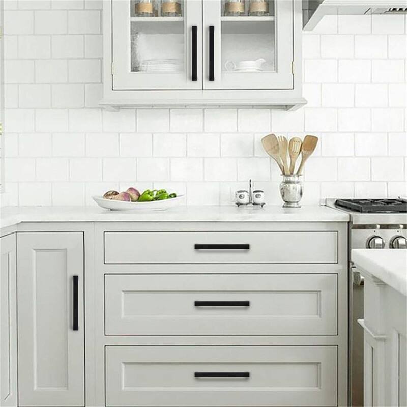 40 Pack Cabinet Handles - Black - 5.5"L x 0.5"W