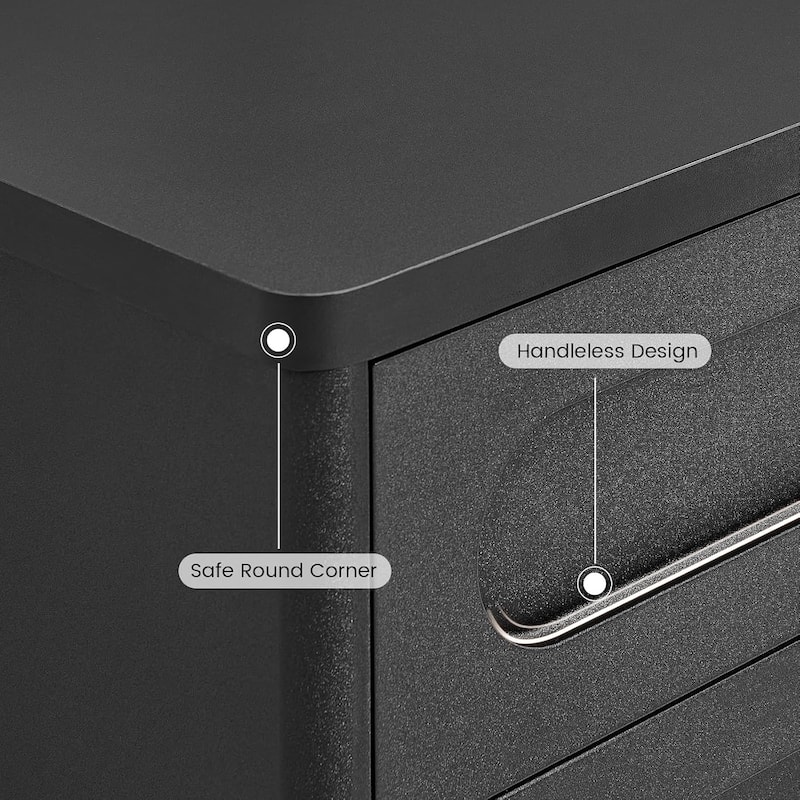 Bedroom Nightstand 3 Drawers 21.7''Wx15.8''Large Night Stand
