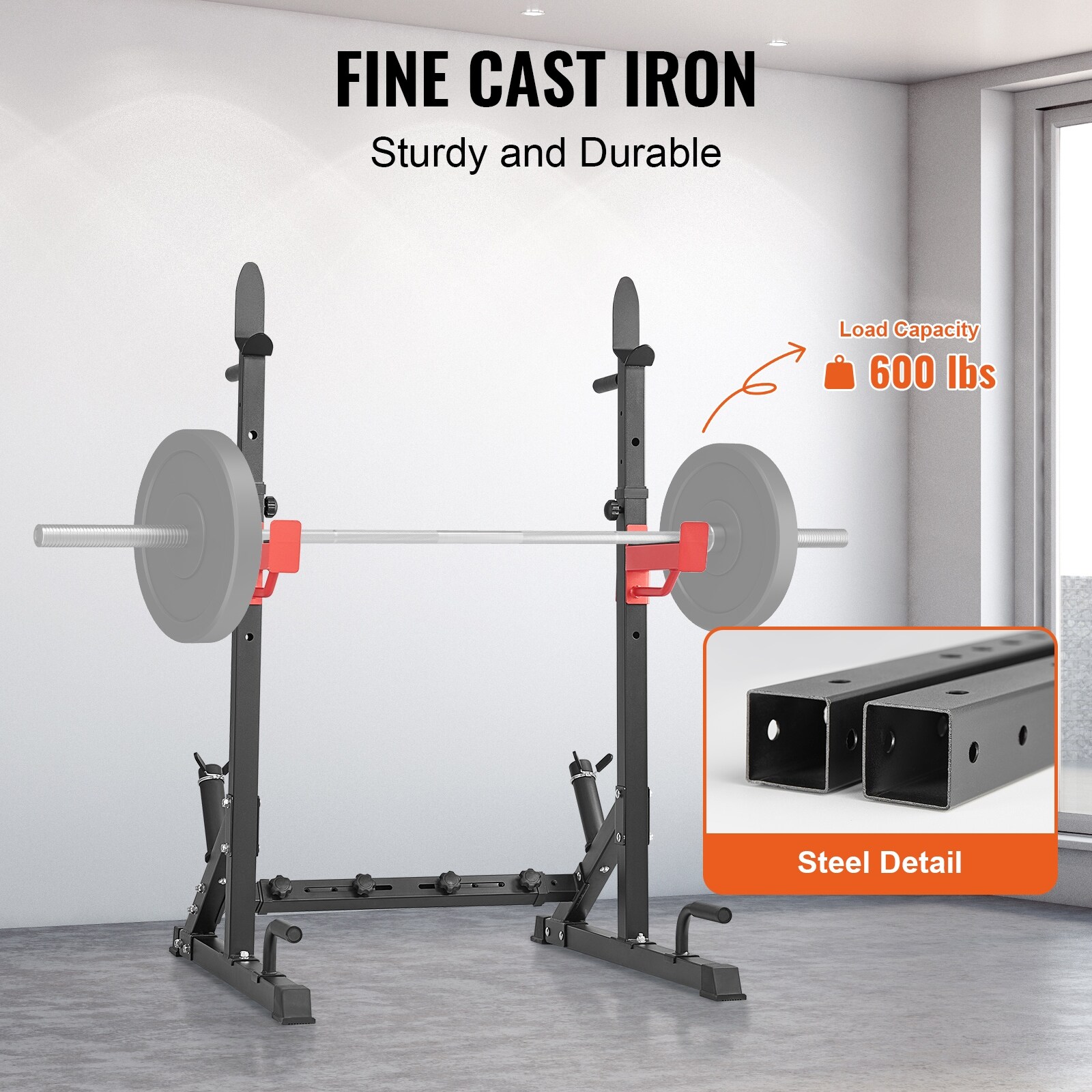VEVOR Squat Stand Power Rack Multi Functional Barbell Rack with Adjustable Free Bench Press Stands Max Load 600 Lbs Bed Bath Beyond 39830816
