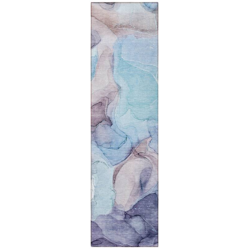 Dava Unique Abstract Weather Resistant Blended Style Outdoor Rug
