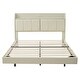 preview thumbnail 7 of 8, Queen Size Floating Platform Bed with Storage, Night Light and USB Charger