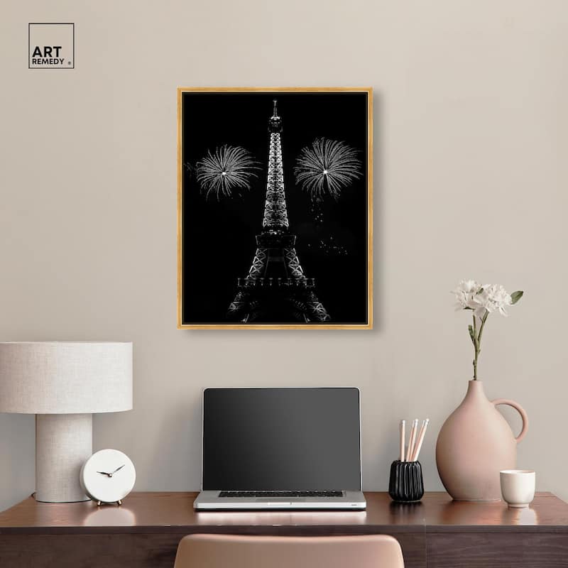 Fireworks Over Paris Canvas by Art Remedy