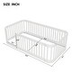 preview thumbnail 6 of 9, Twin Size Wood Floor Bed Frame with Fence