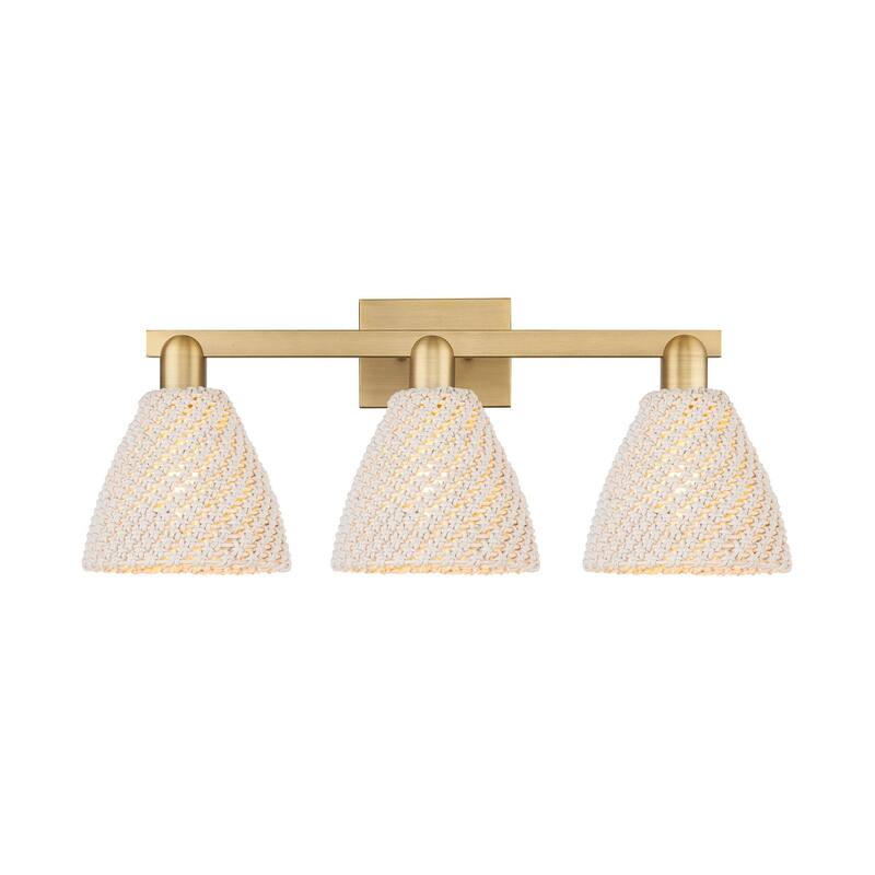Innovations Lighting 716-3W-11-26 Natural Ballston Dome Vanity Natural - Brushed Brass / Natural