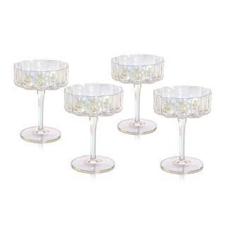 Reinhard Handblown Coupe Glasses, Set of 4