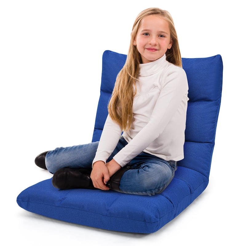 Gymax Adjustable Folding Gaming Chair Cushioned Floor Chair Adjustable