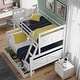 preview thumbnail 4 of 16, Twin over Full Bunk Bed with Ladder and Storage Drawers