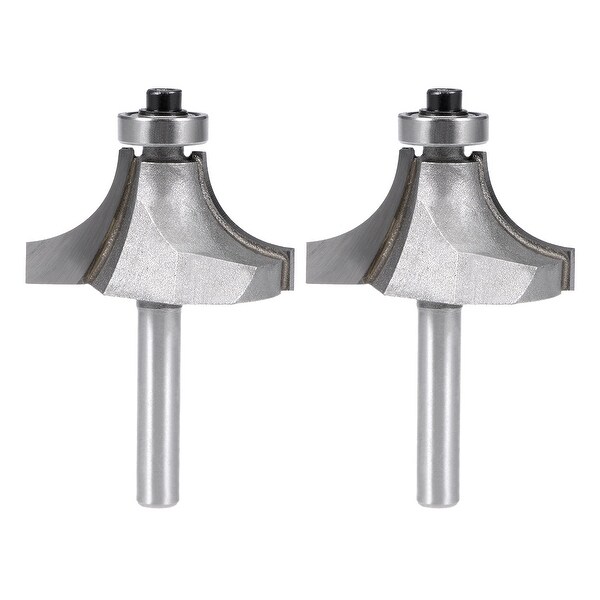 Router Bit 1/4 Shank 1" Cutting Dia Round Corner for Milling Cutter 2pcs - 1/2x3/8 inch 2pcs