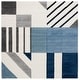 preview thumbnail 11 of 84, SAFAVIEH Hollywood Tatianna Mid-Century Modern Abstract Rug 6'7" Square - Ivory/Blue - Square