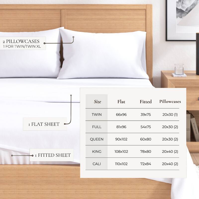 Linery & Co. Turkish Cotton Double-Brushed Solid Color Flannel Bed Sheet Set