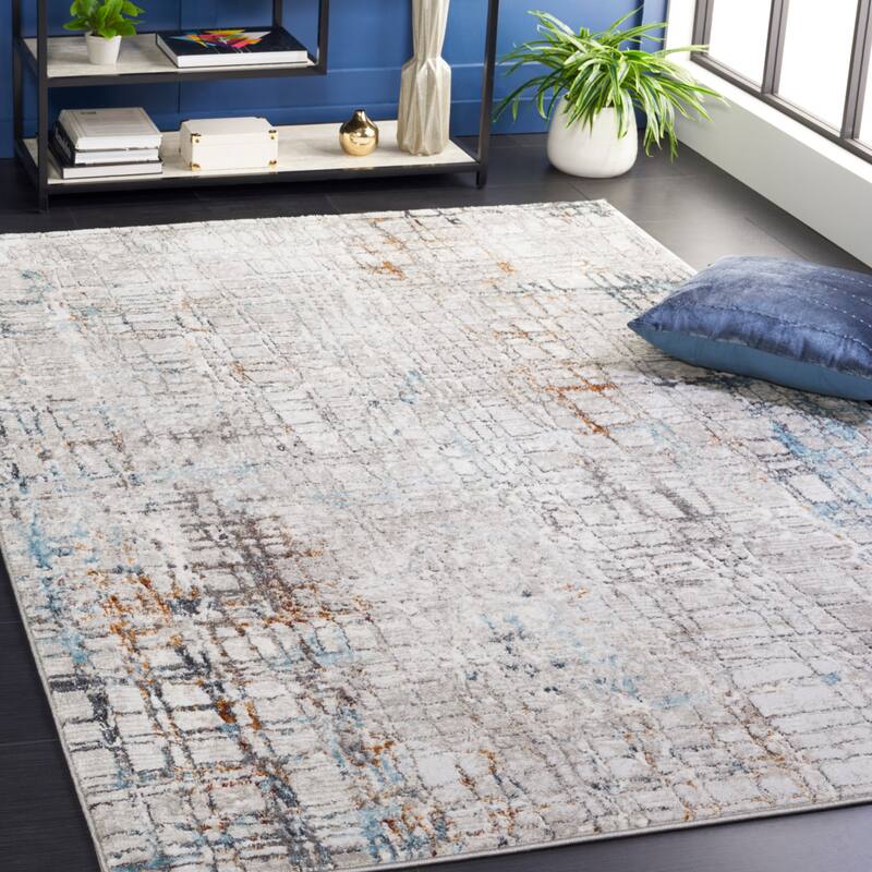 SAFAVIEH Meadow Timmy Modern Abstract Rug - 8' x 10' - Grey/Blue