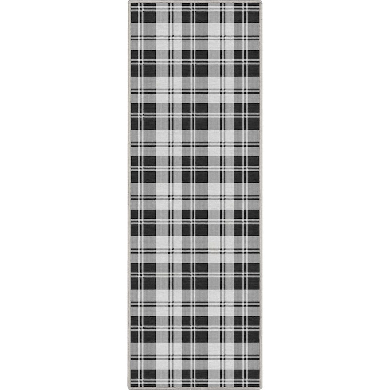 Well Woven Apollo Plaid Farmhouse Geometric FlatWeave Rug