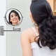 preview thumbnail 2 of 44, 8" Bathroom Mirror Wall Mounted Magnifying Reversible Double Sided 1X/10X Makeup Mirror