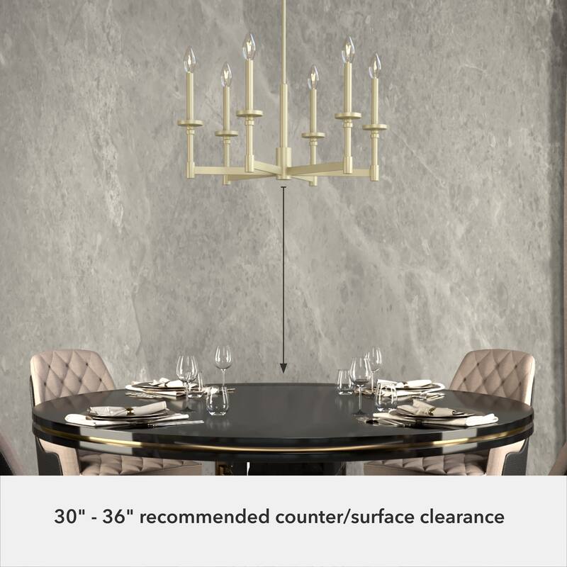 Hunter Briargrove Candle Chandelier - Entry, Dining Room - Glam, Transitional, Modern