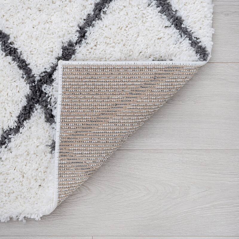 Joy Shag Moroccan Stripe Indoor Area Rug