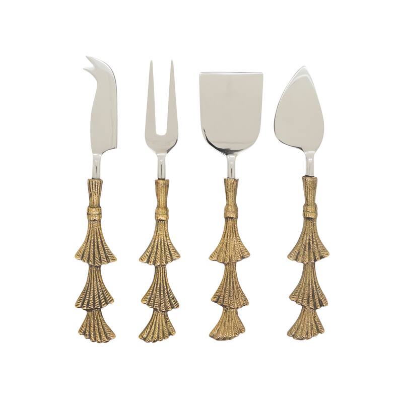 Festive Tree Cheese Cutlery Set - Gold